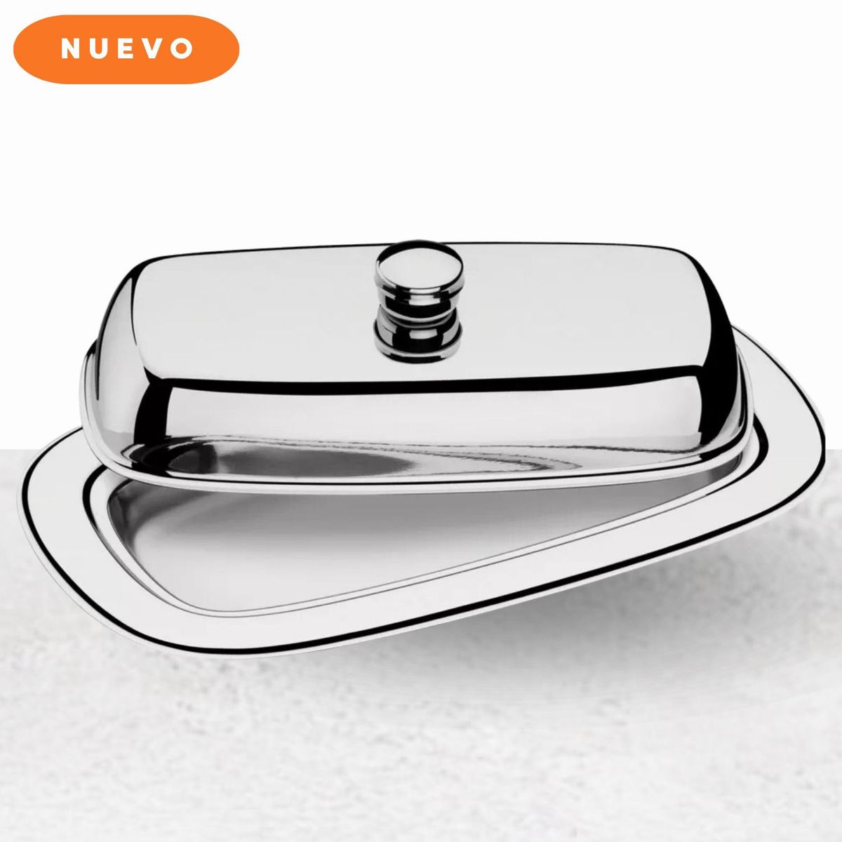 TRAMONTINA - Mantequillera de Acero Inoxidable Tramontina