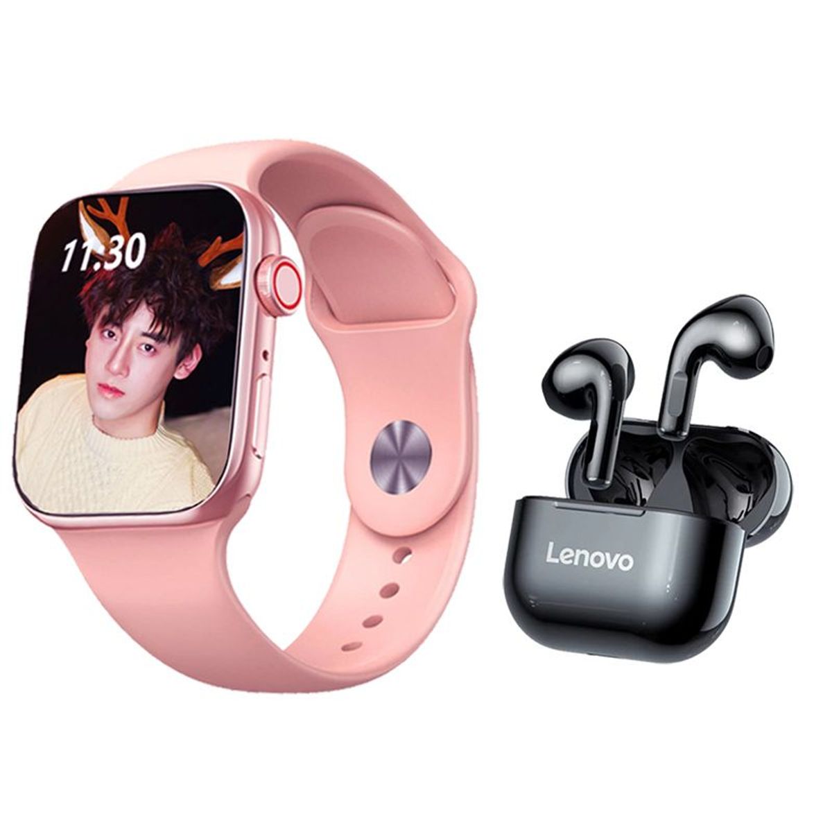 LENOVO - Audífonos Lenovo LP40 De Tws y Toumi GT-T2 PRO watch Reloj inteligente