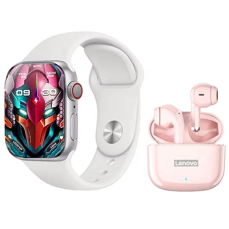 LENOVO - Auriculares Lenovo LP40 Pro-Rosa  y Toumi Watch S9 Pro-W Reloj