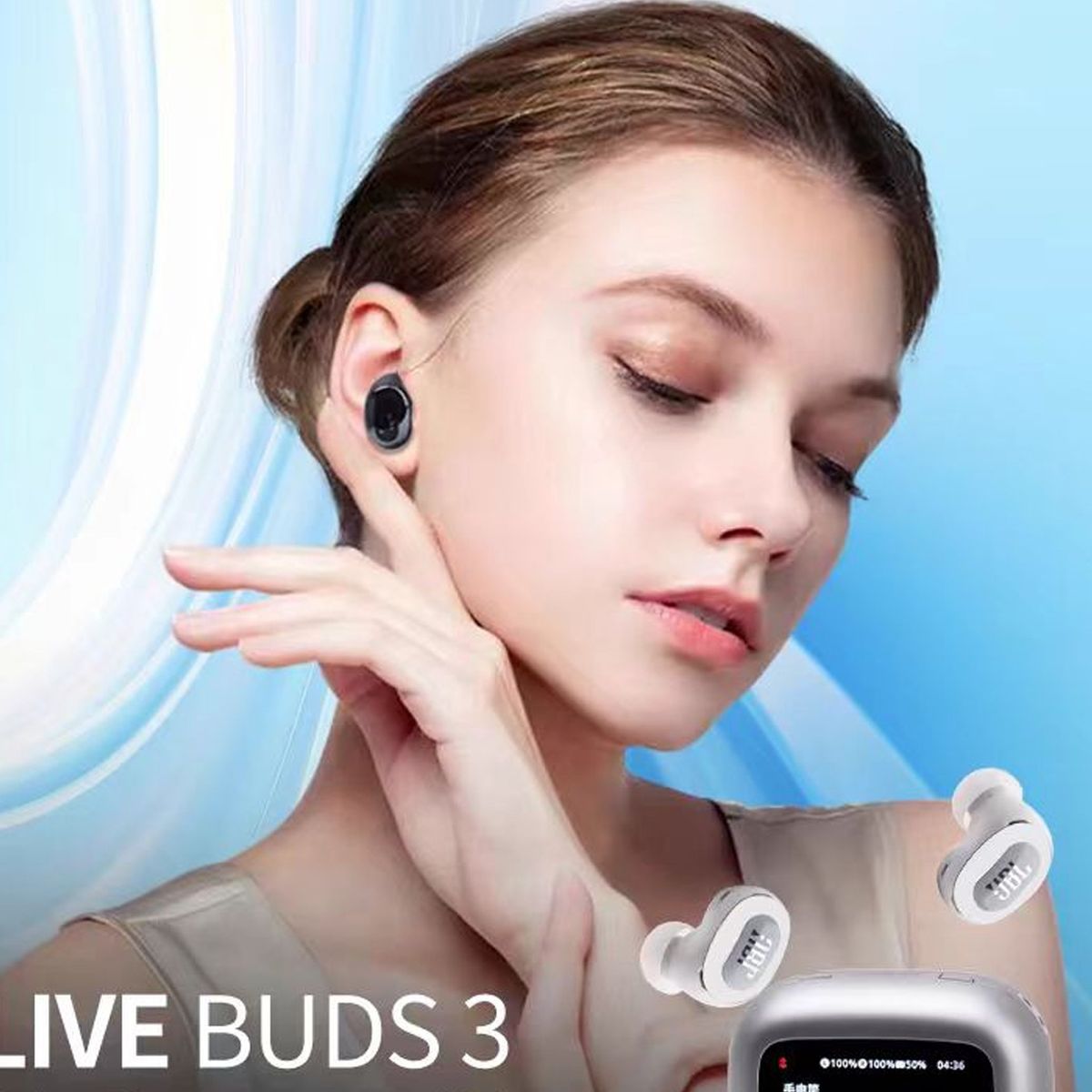 JBL - Audífonos Bluetooth JBL Live Buds 3 ANC Morado Y Estuche