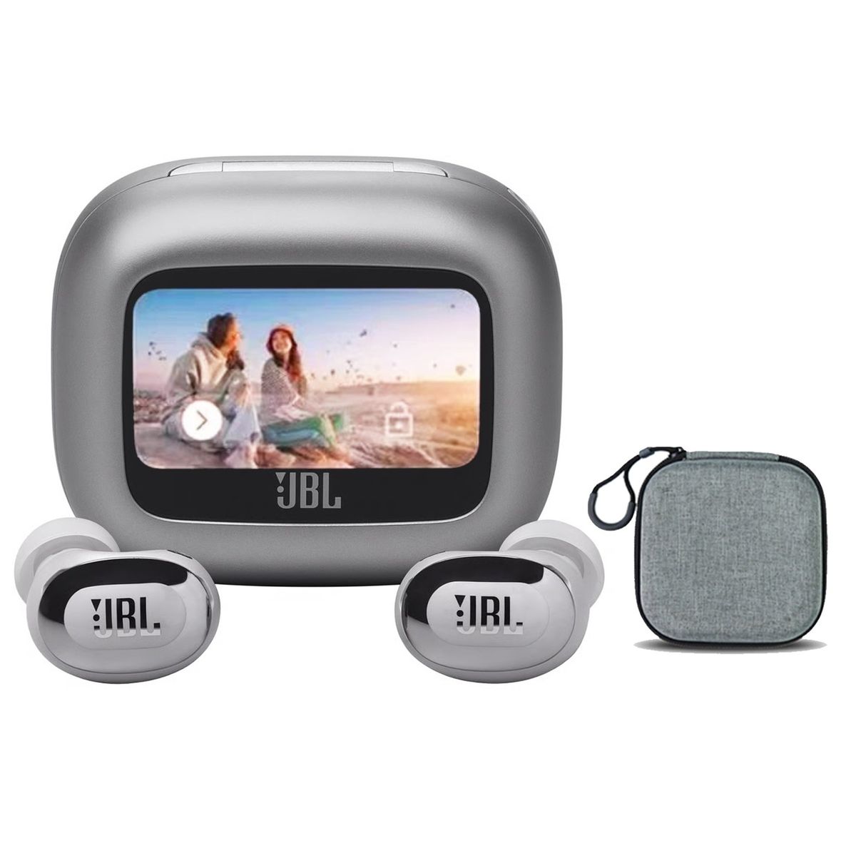 JBL - Audífonos Bluetooth JBL Live Buds 3 ANC Plata Y Estuche