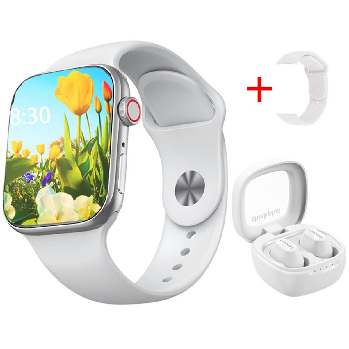 LENOVO - Audífonos Lenovo XT62-Blanco Tws y Toumi GT-T2 PRO-W Reloj inteligente