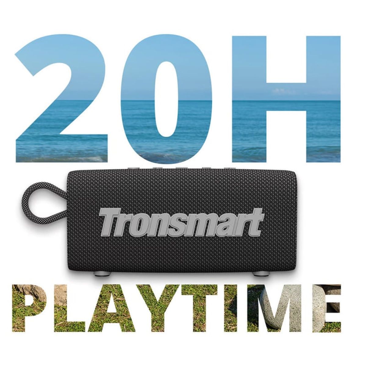 TRONSMART - Parlante Inalámbrico Bluetooth Tronsmart Trip IPX7 - Negro Y Estuche