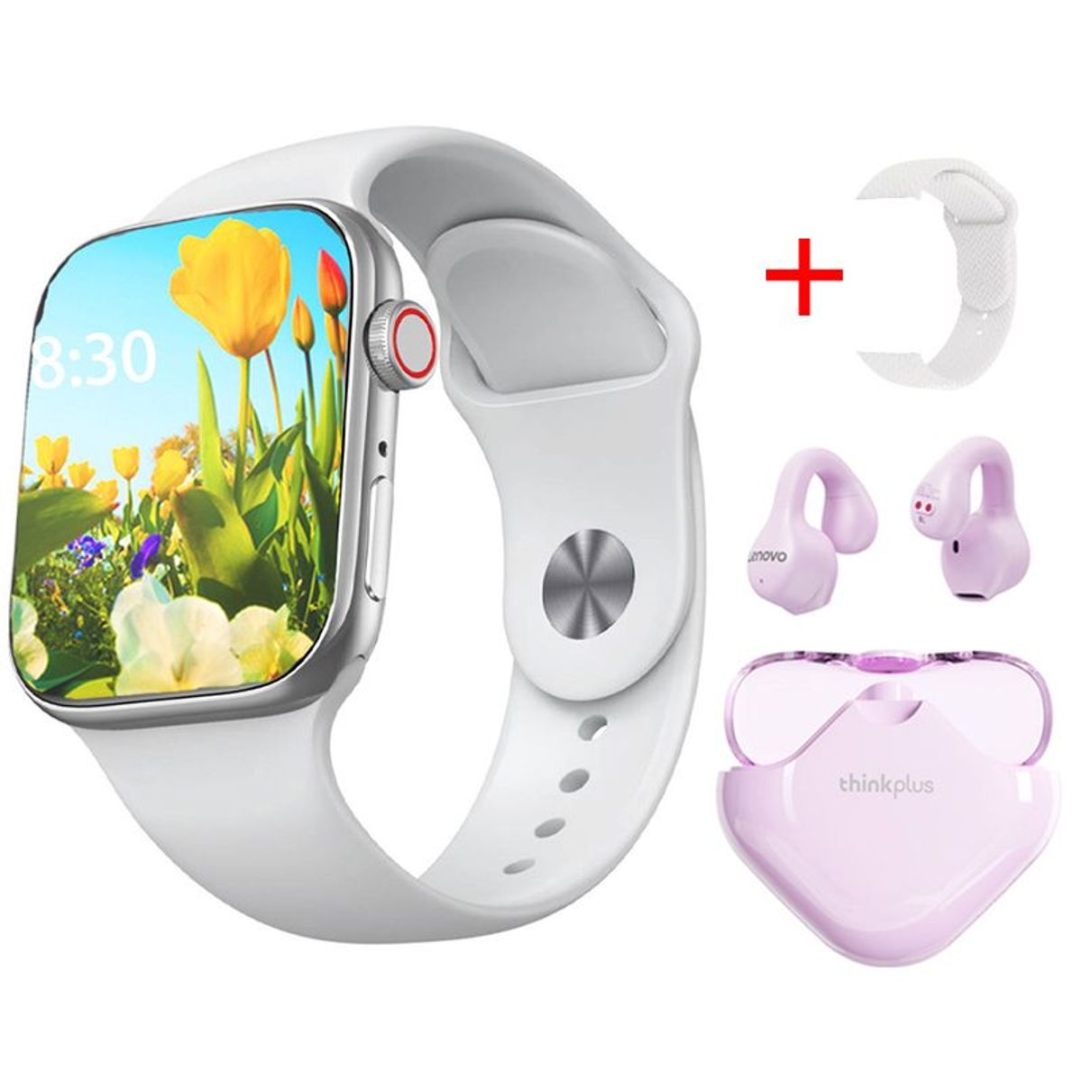 LENOVO - Audífonos Lenovo XT61-Rosa Tws y Toumi GT-T2 PRO-W Reloj inteligente