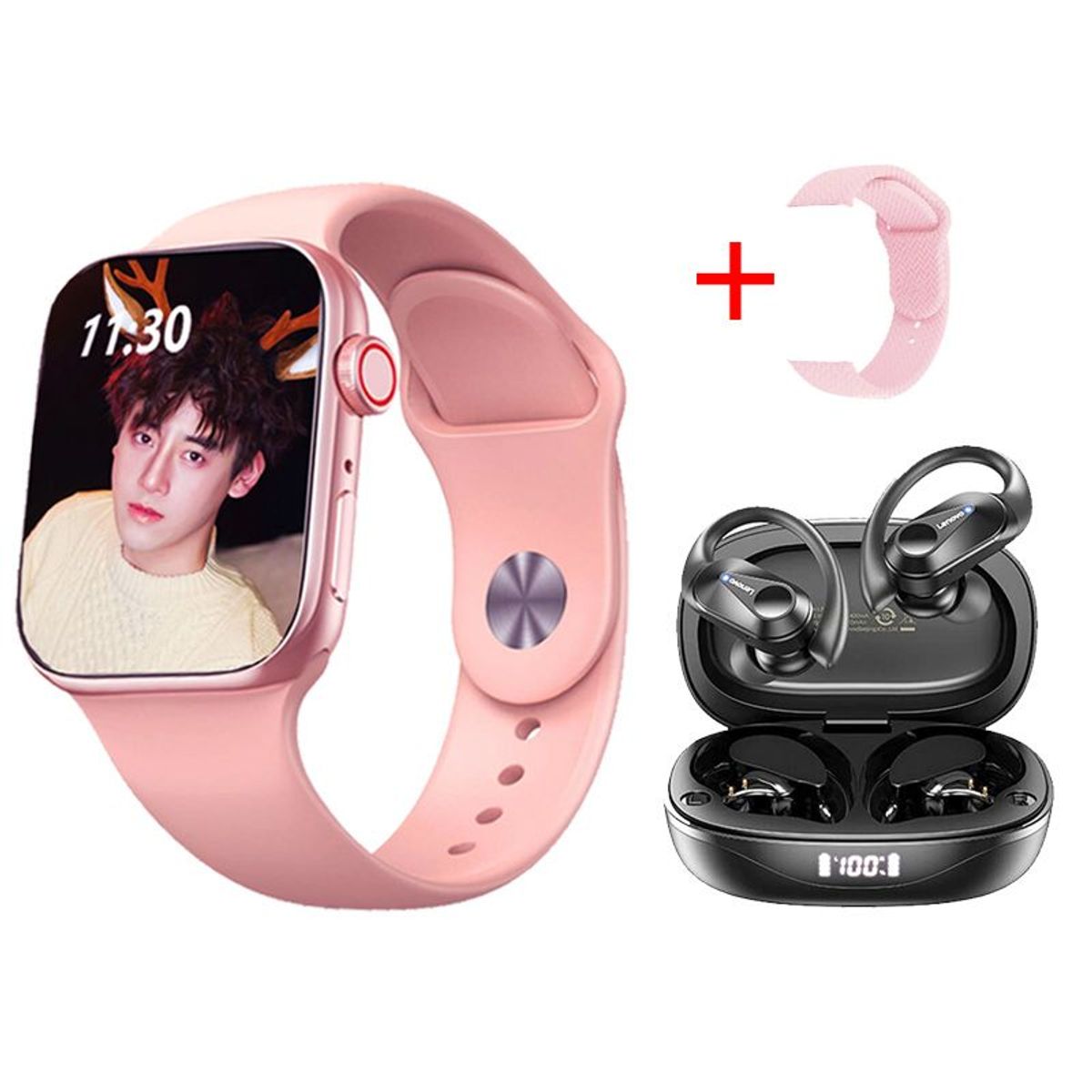 LENOVO - Audífonos Lenovo LP75 De Tws y Toumi GT-T2 PRO watch Reloj inteligente