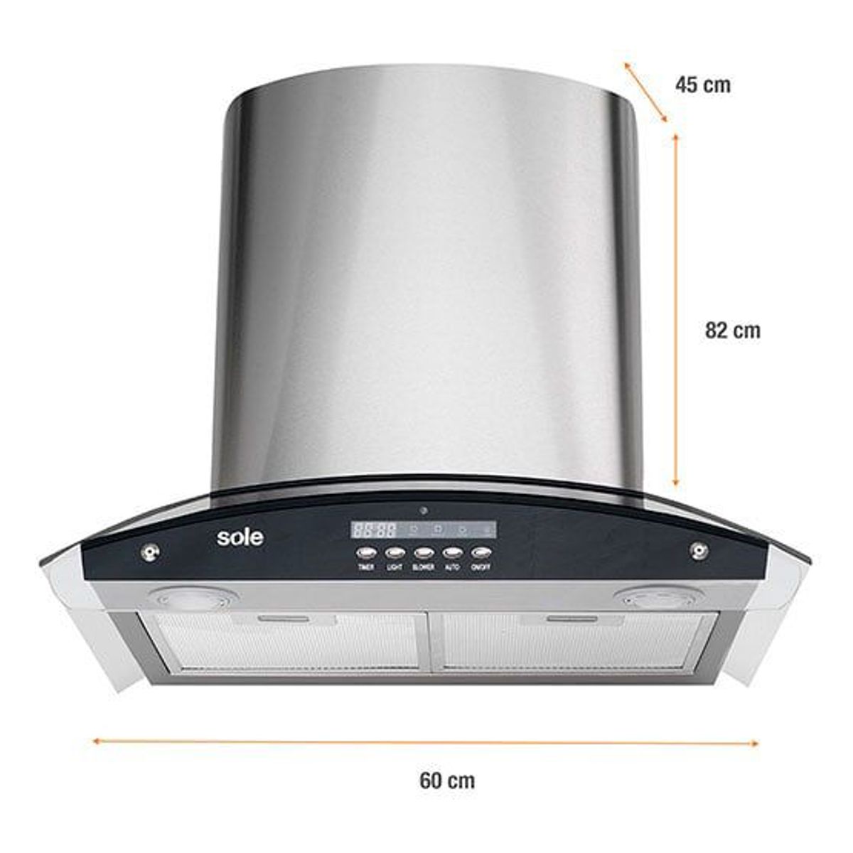 SOLE - CAMPANA DECORATIVA SOLE TURE82CO 230W