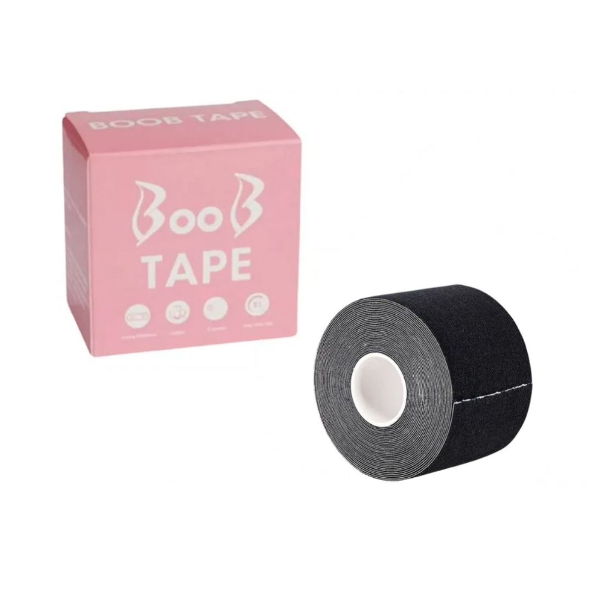 TODO FIT - Cinta Sujetador adhesivo Cubre pezón Levantamiento Senos Negro