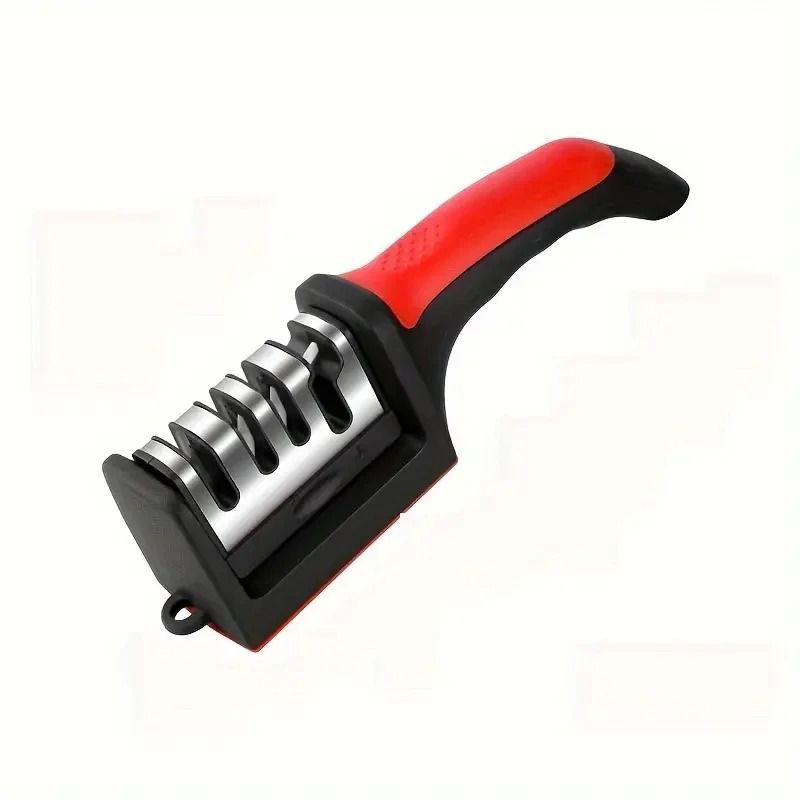 GENERICO - Afilador de cuchillos de acero inoxidable con base antideslizante