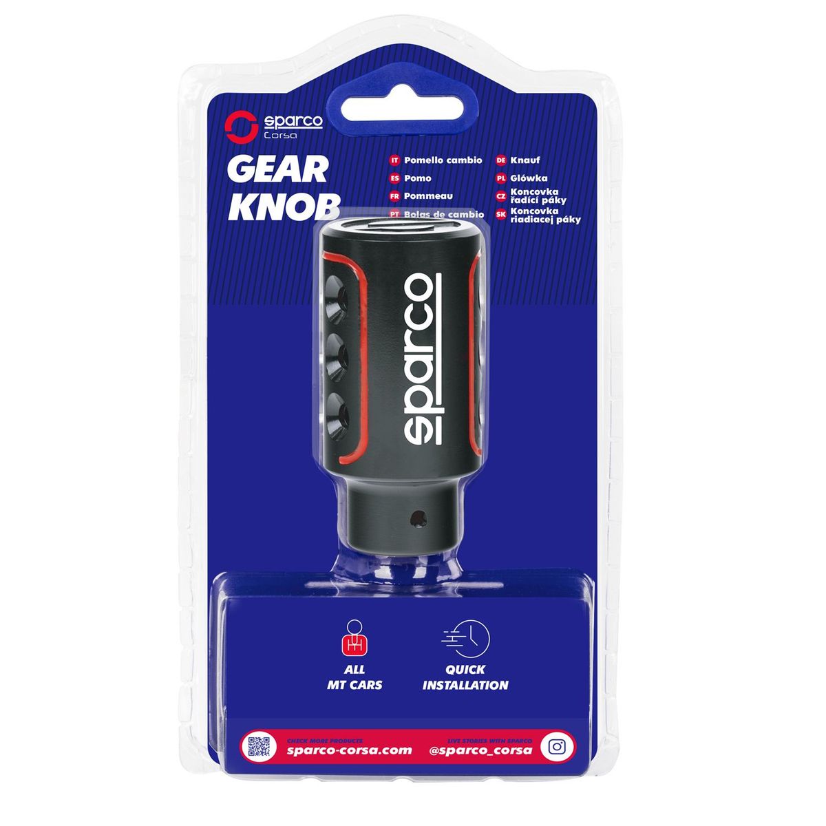 SPARCO - Perilla Pomo Palanca de Auto SPARCO Racing Aluminio SPC0103