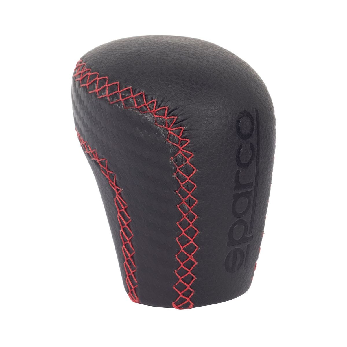 SPARCO - Pomo Palanca de Auto SPARCO Cuero con Costura Roja SPG105RD