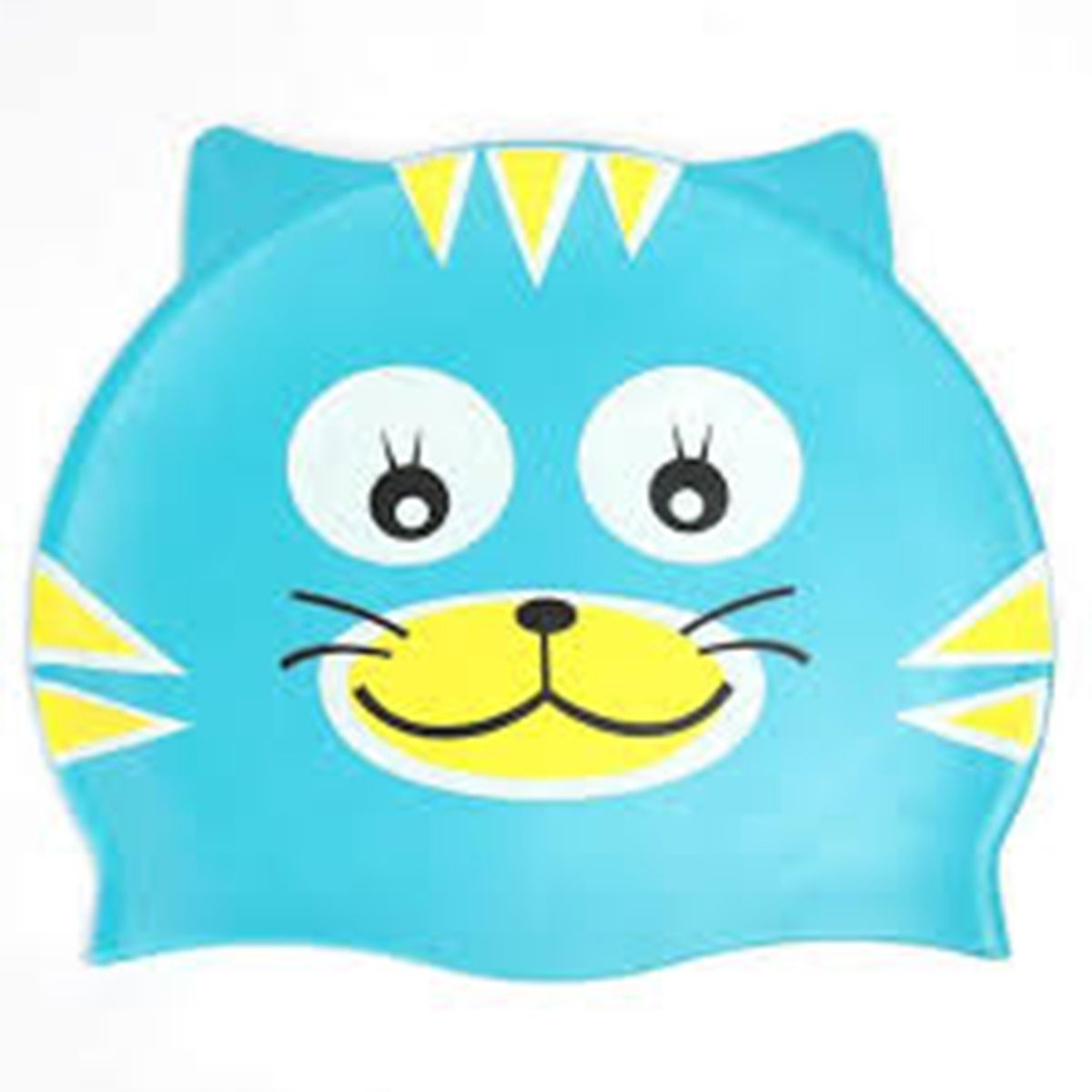 GENERICO - Gorro de Natacion Silicona con Diseño de Gato amarillo