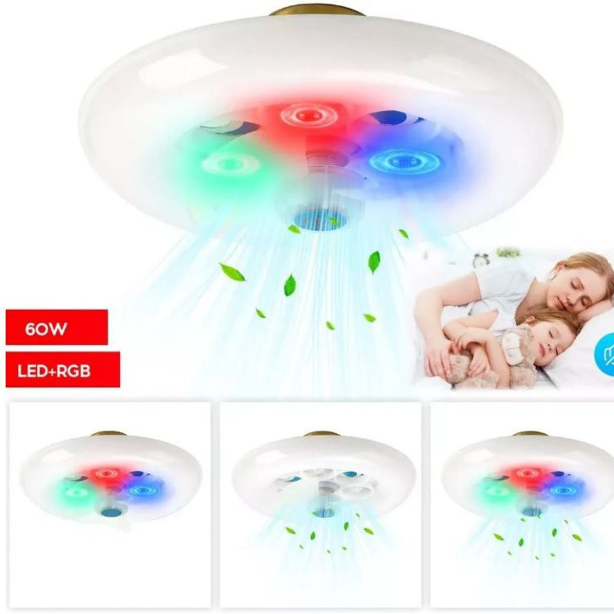 GENERICO - Foco Tiktok RGB con ventilador