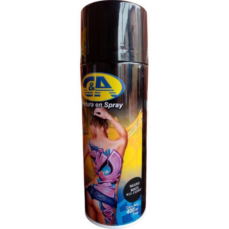 GENERICO - PINTURA SPRAY CA NEGRO MATE 400ML
