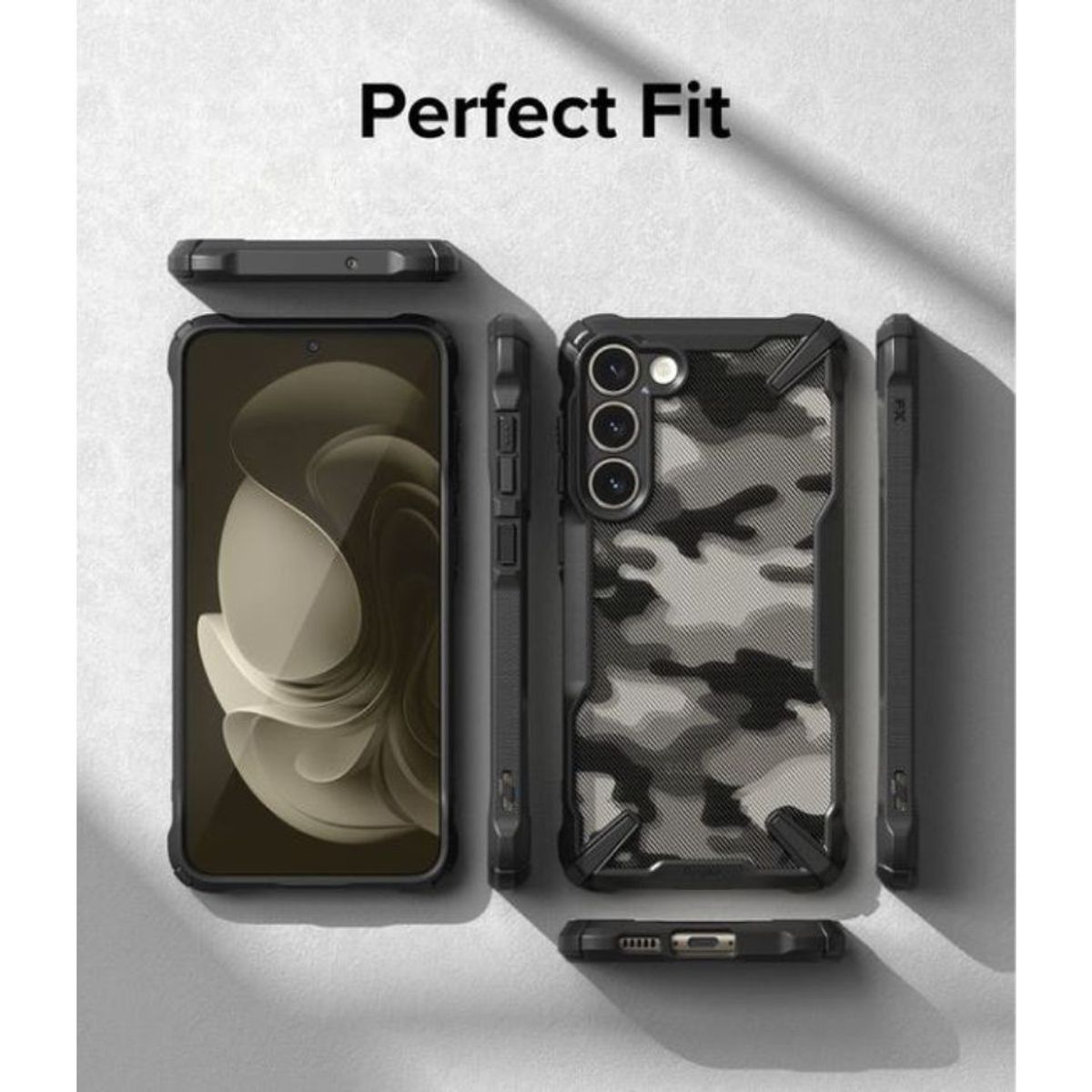 RINGKE - CASE RINGKE FUSION X CAMUFLADO SAMSUNG GALAXY S24 PLUS Y VIDRIO UV