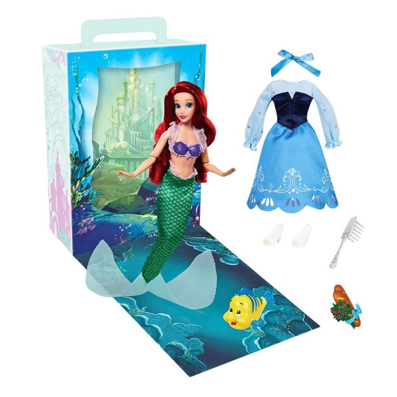 DISNEY - Muñeca Disney Store Ariel La Sirenita con ropa y accesorios