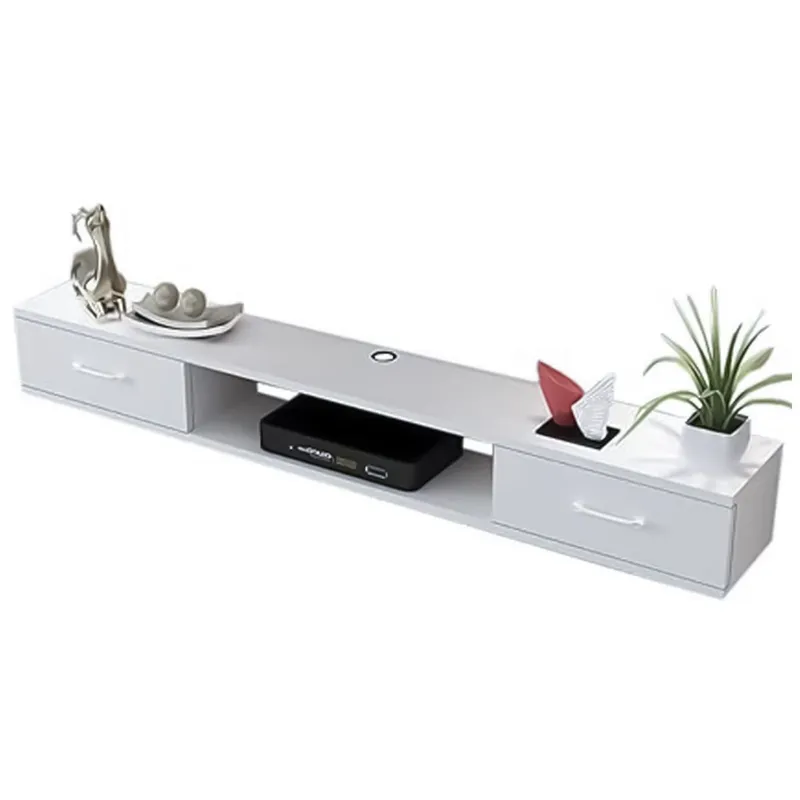 MOVENDA - Mesa de TV Cambara 50 Movenda Blanco Jalador Ovalado