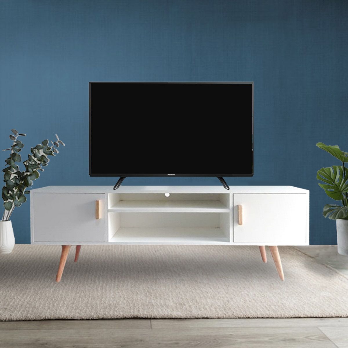 MOVENDA - Mesa de TV Torres 50 Movenda Blanco