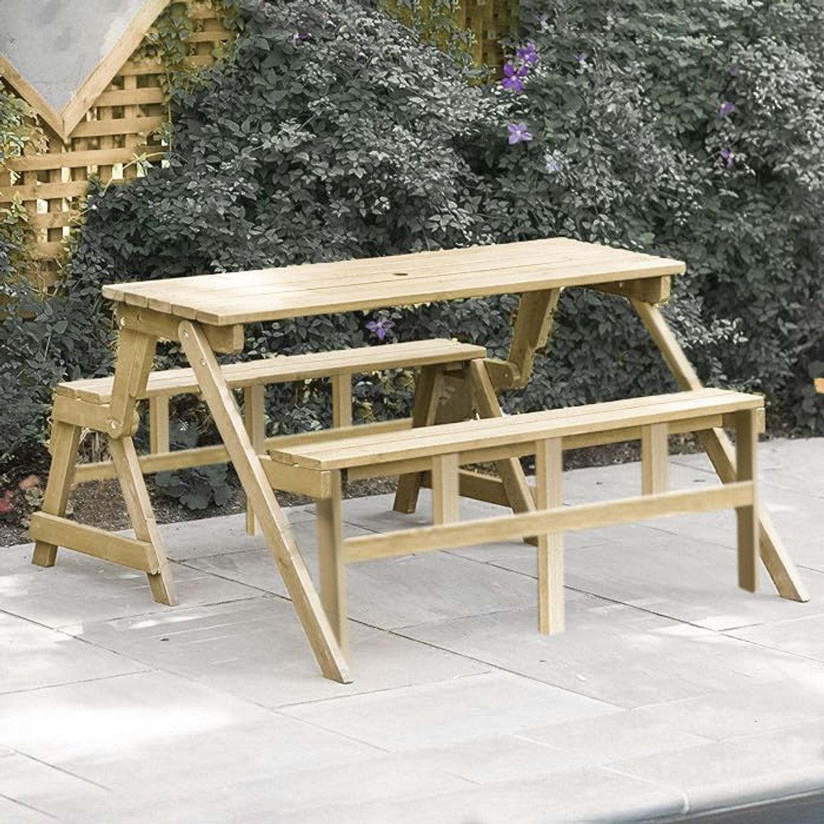 MOVENDA - Mesa Banca Plegable Garcilla 4 personas Movenda