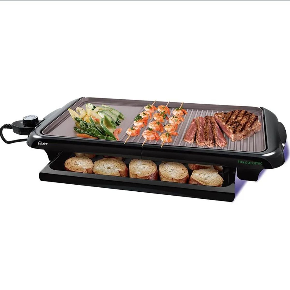 OSTER - PLANCHA Y PARRILLA PARA ASAR OSTER BIOCERAMIC CKSTGR5085053