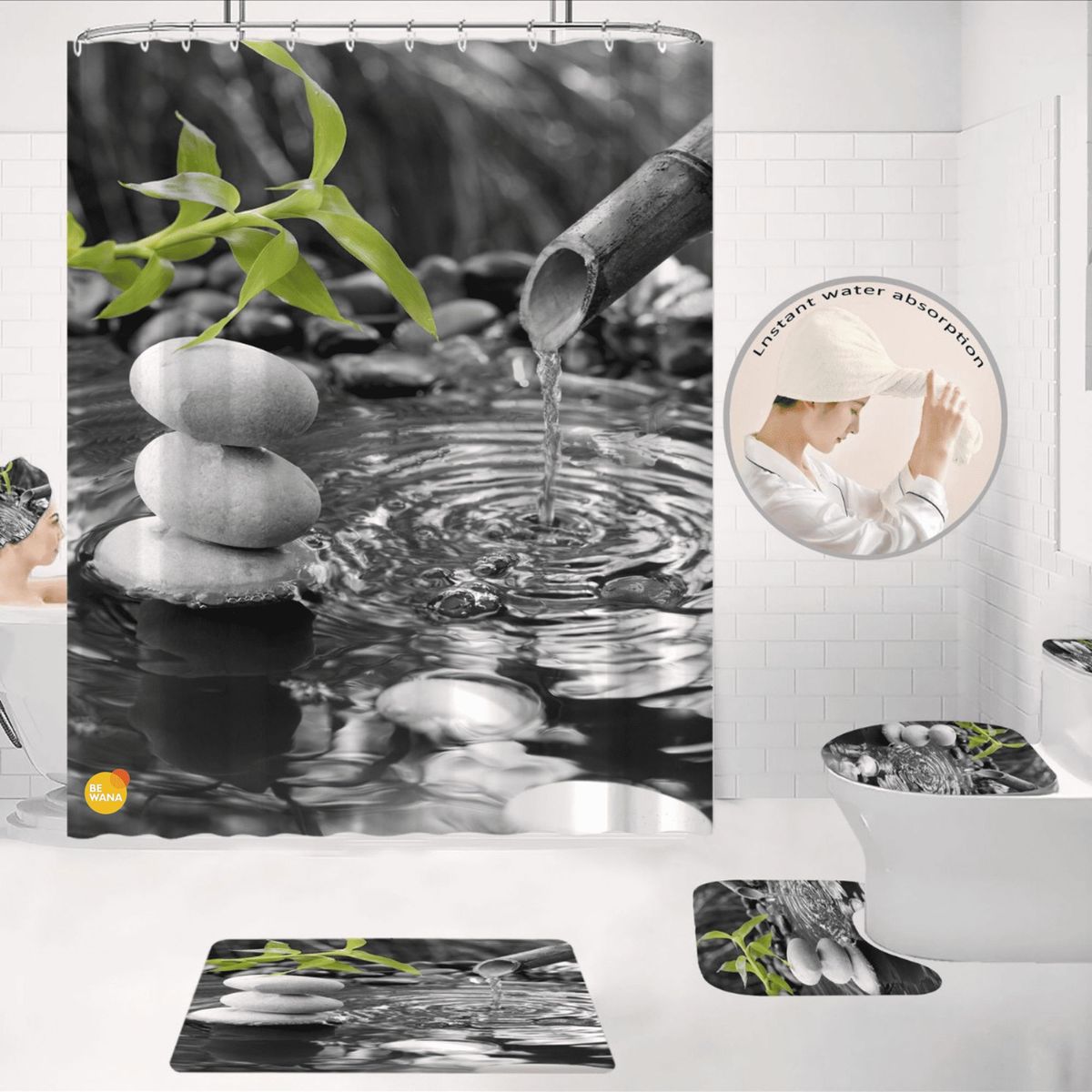 CASATEX - Juego De Baño Lujoso  De 7 Piezas Decorativas