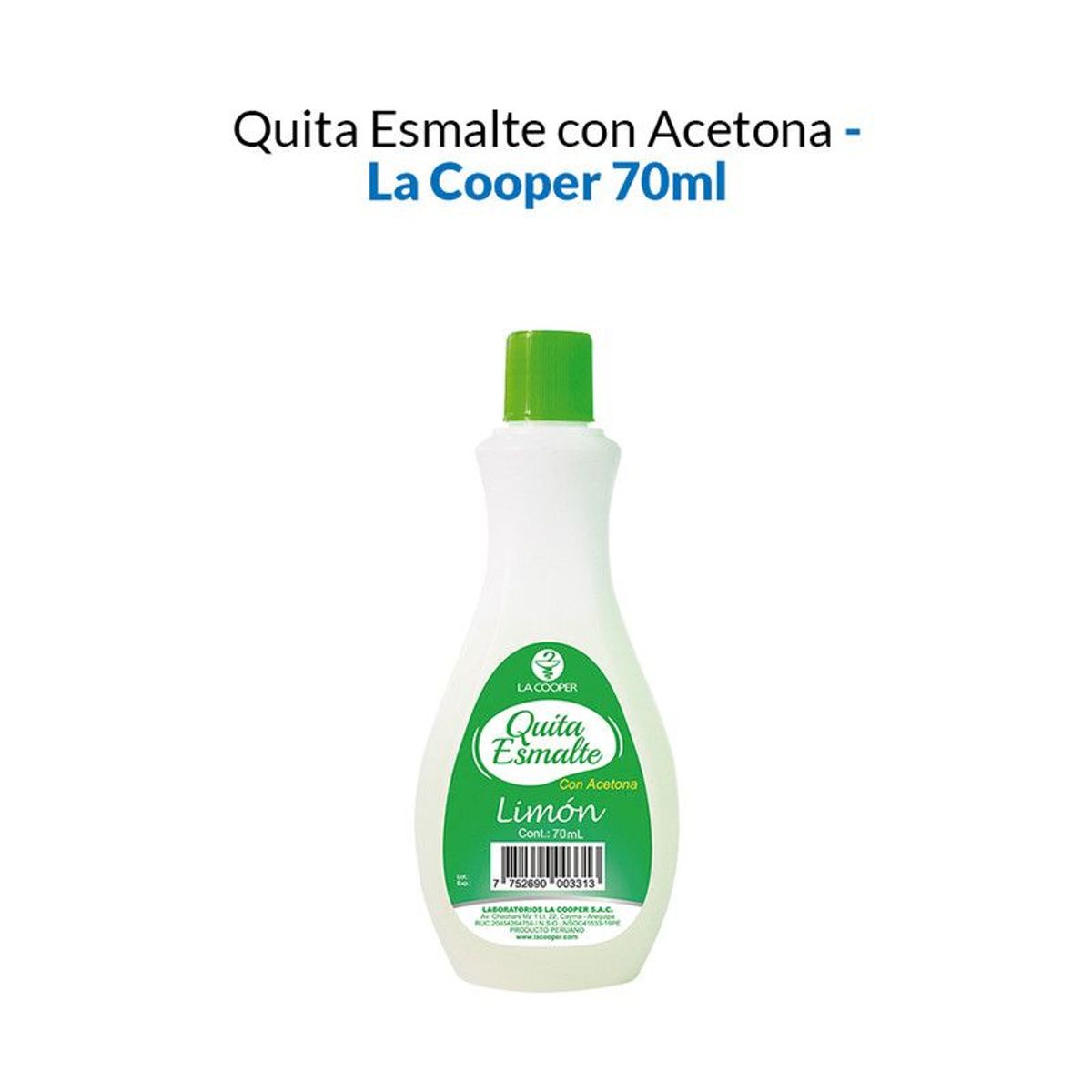 GENERICO - Quita Esmalte con Acetona Limón 70ml - La Cooper