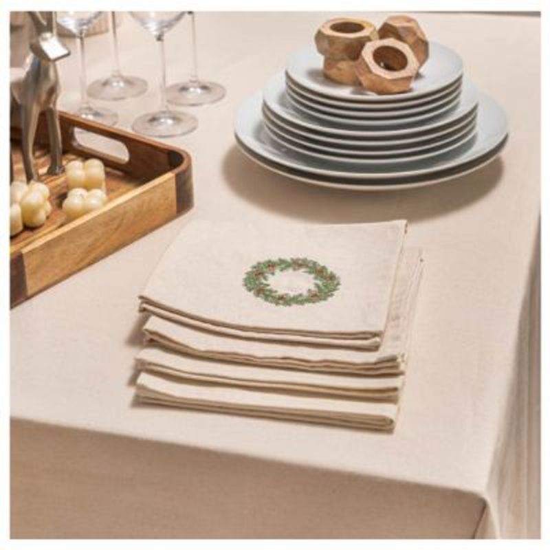 GENERICO - Servilletas Nuray Blanco 40x40cm Set x10 Und - SaviHome