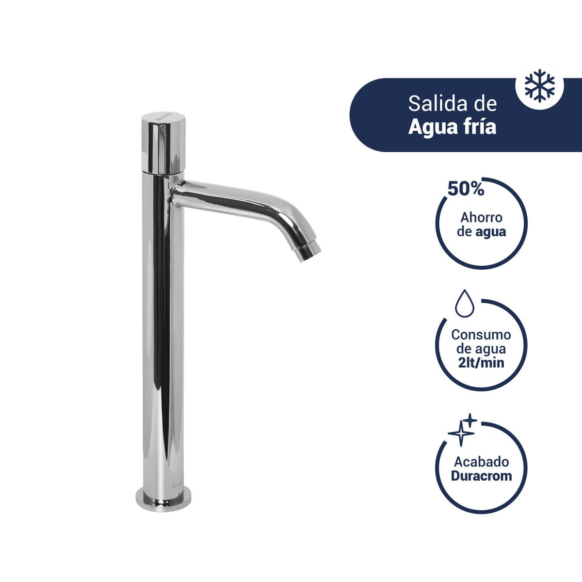 VAINSA - Llave lavatorio alta cromada Chaska Vainsa