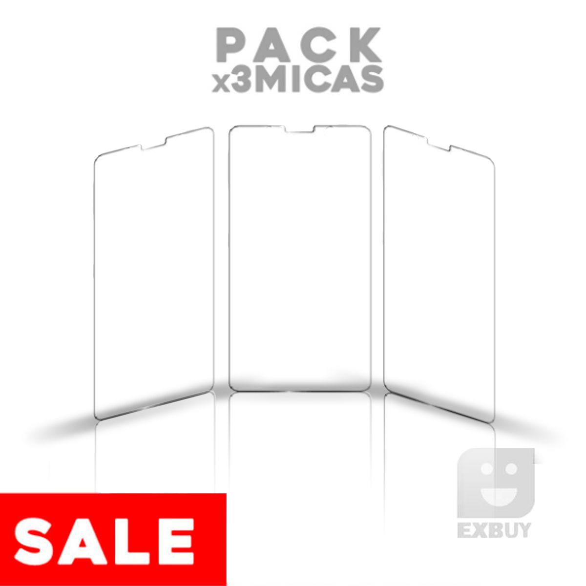 GENERICO - Pack x3 Mica Vidrio Simple para Xiaomi Redmi Note 12 5g