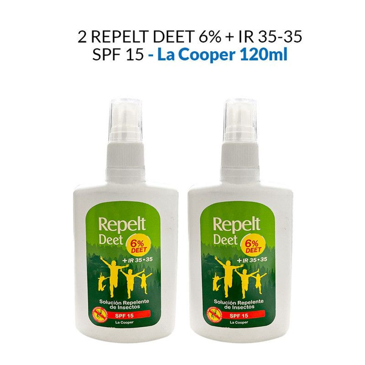 GENERICO - 2 Repelt Deet 6% + IR 35-35 120ml - La Cooper