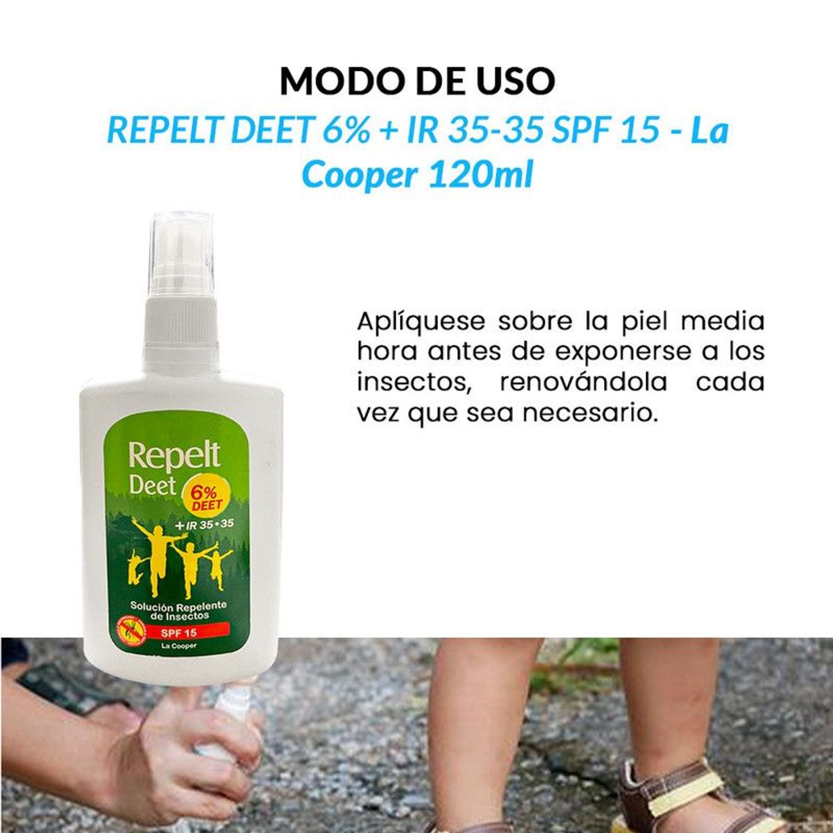 GENERICO - 2 Repelt Deet 6% + IR 35-35 120ml - La Cooper