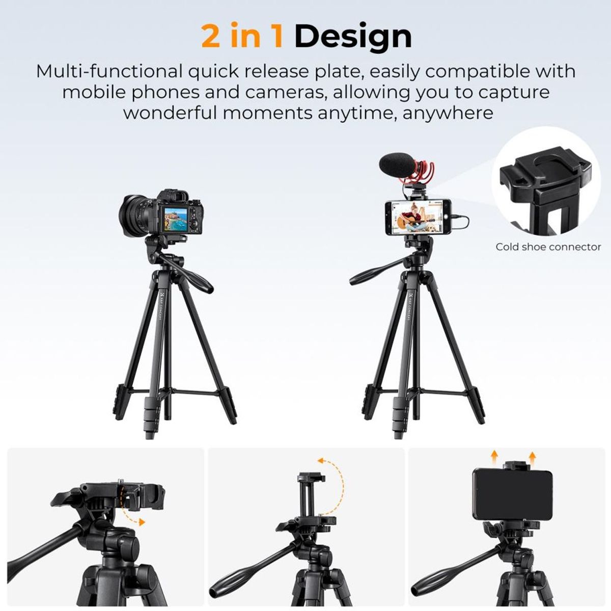 K&F CONCEPT - Tripode  K&F Concept B174A1 KF09125