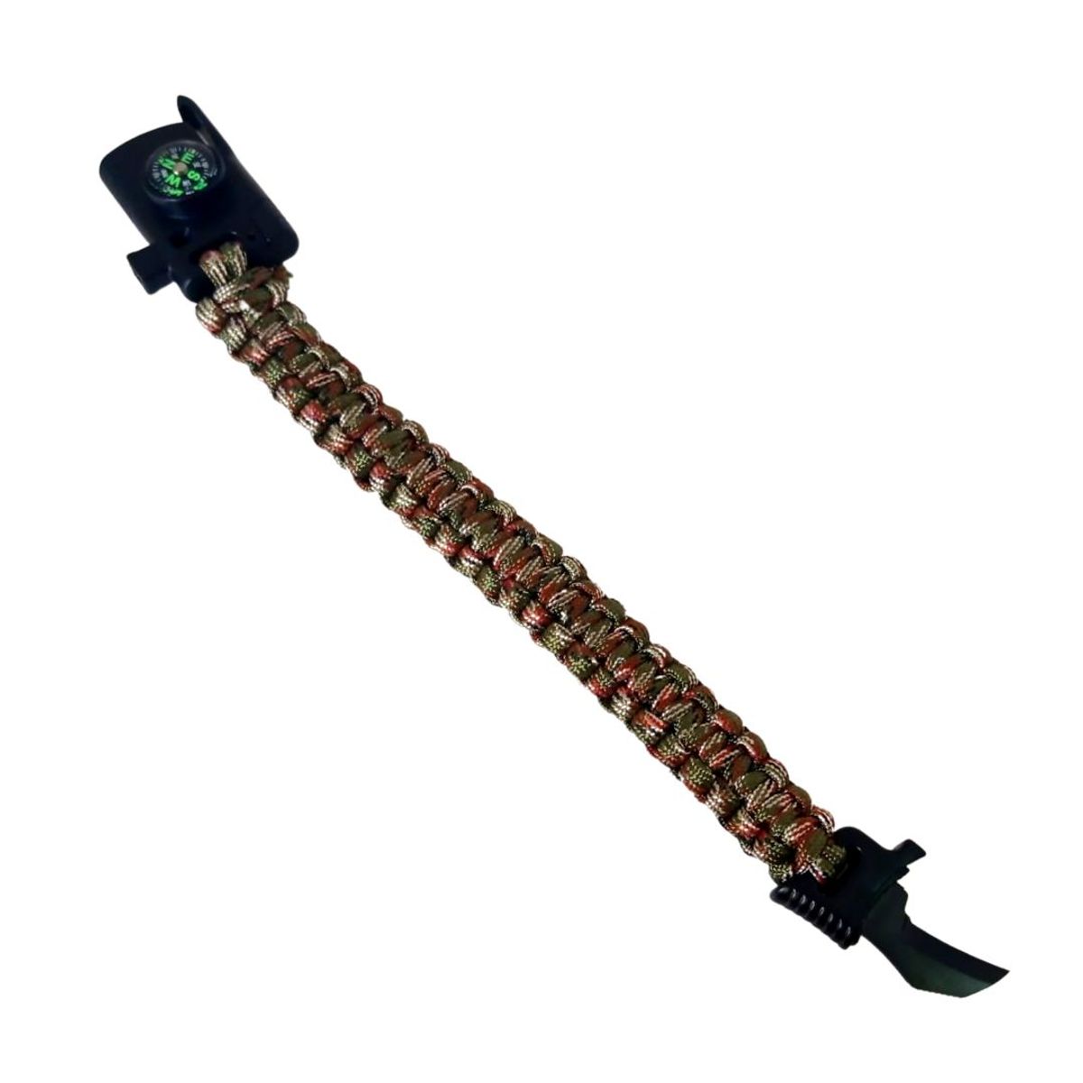 GENERICO - Pulsera Táctica Paracord Camping y Supervivencia Con Hoja de Acero