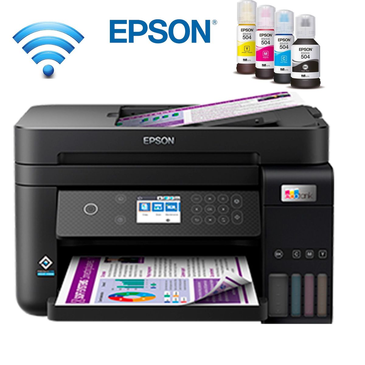 EPSON - Impresora Multifuncional Epson L6270 ADFLANWi-Fi Epson Eotank L6270