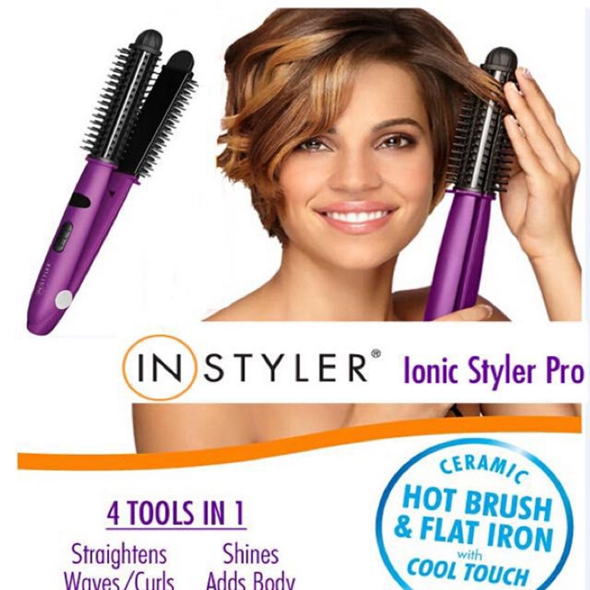 GENERICO - Plancha De Cerámica Y Cepillo Modelador Caliente Iónicos