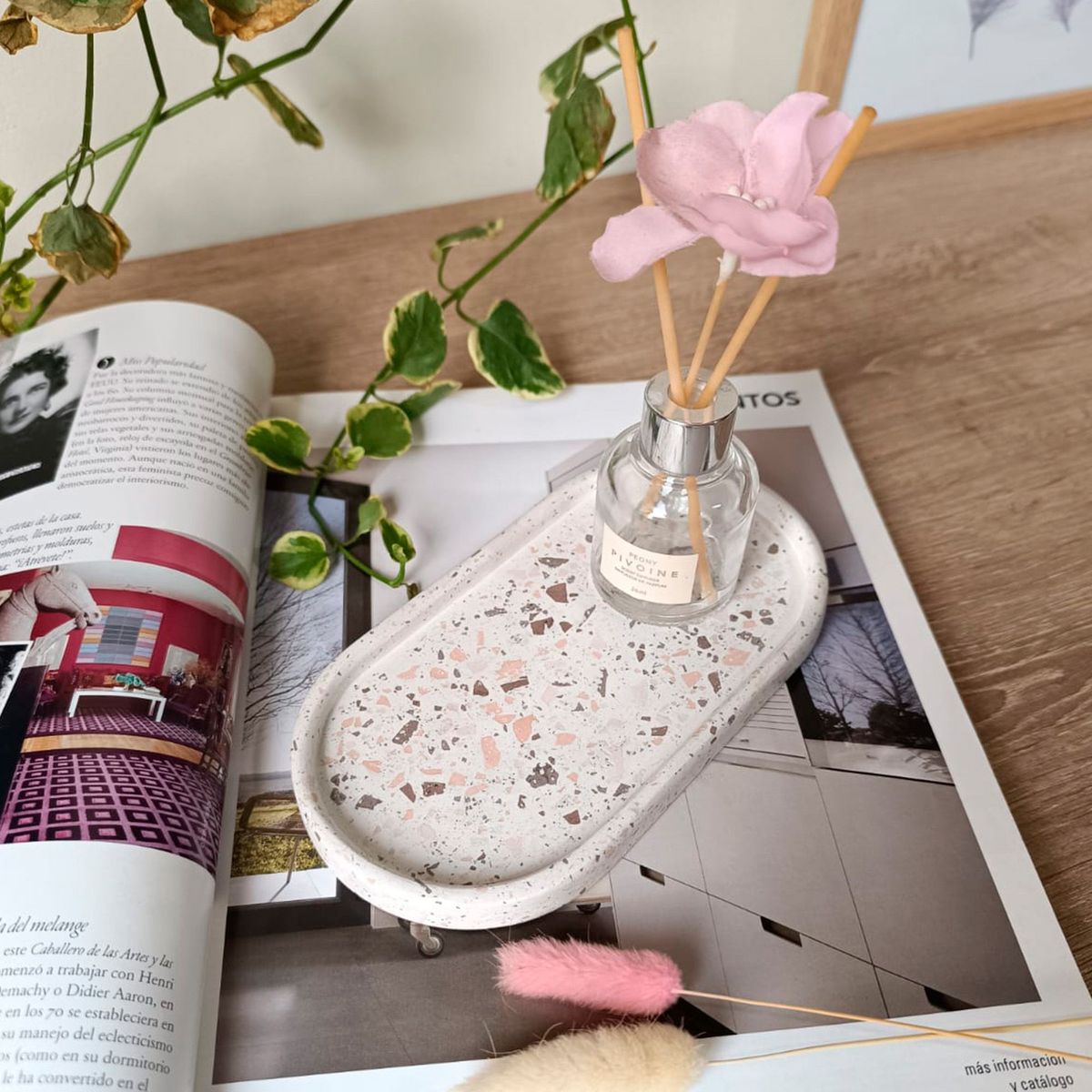 GENERICO - Bandeja Píldora de Terrazo Almond