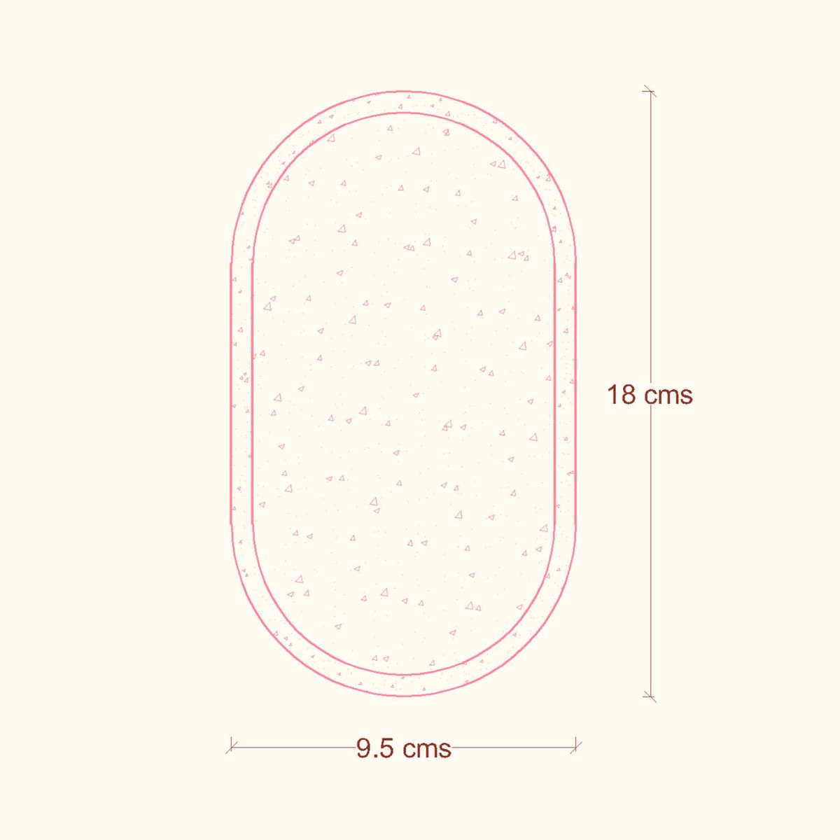 GENERICO - Bandeja Píldora de Terrazo Almond