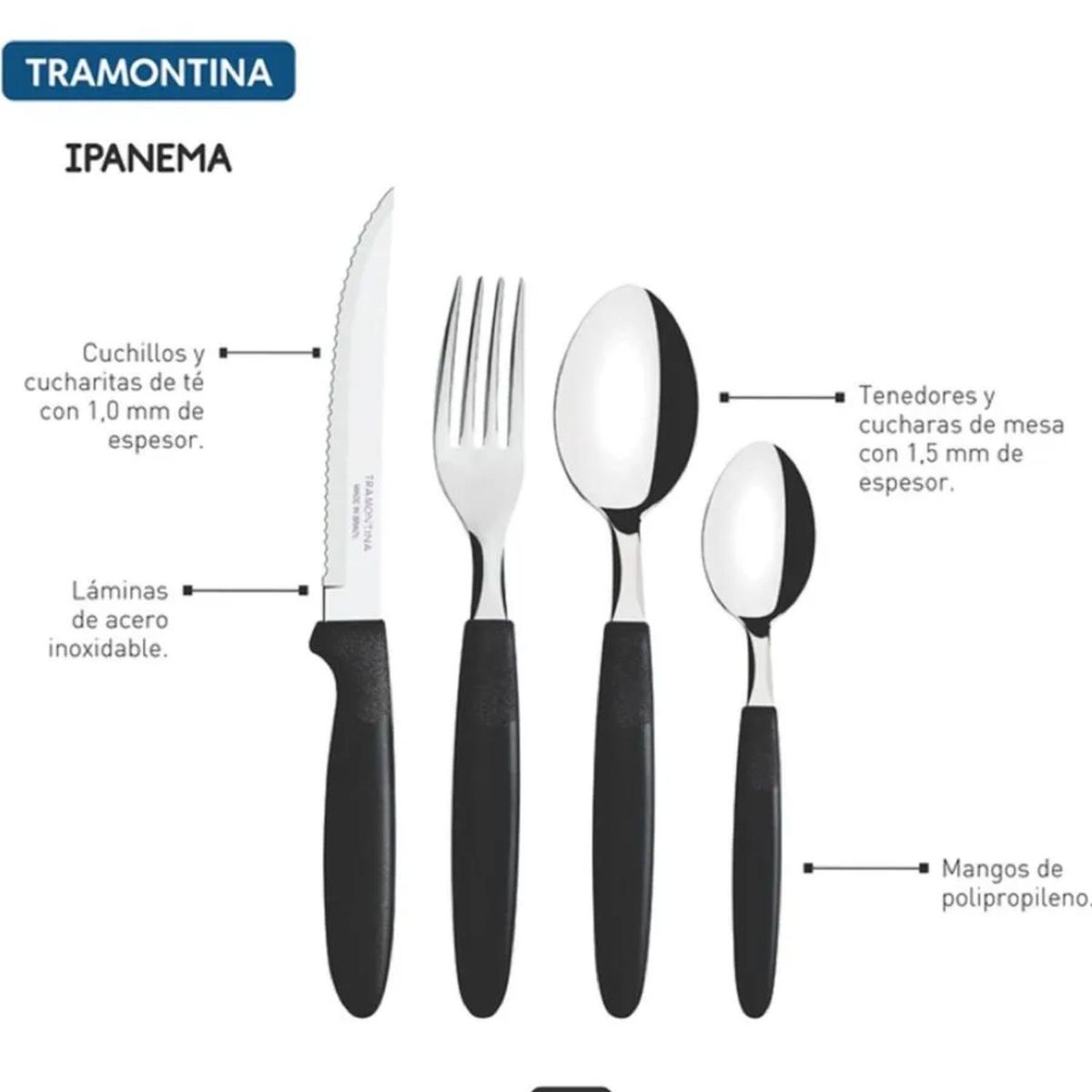 TRAMONTINA - Set de cubiertos ipanema x24 piezas tramontina