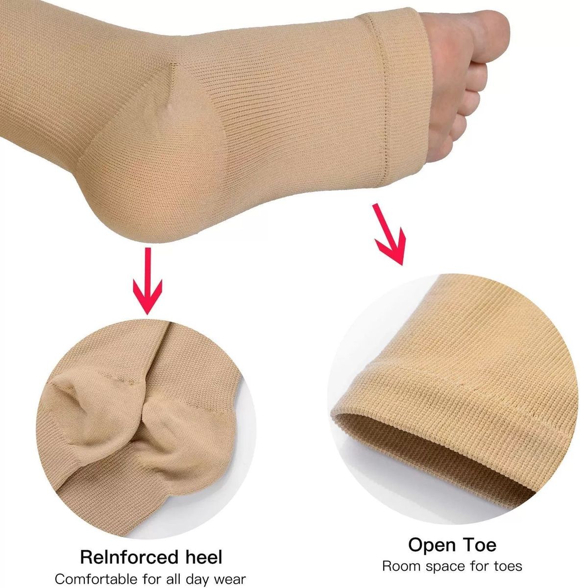 GENERICO - MEDIAS DE COMPRESIÓN CON CIERRE REFORZADO 15-20 mmhg