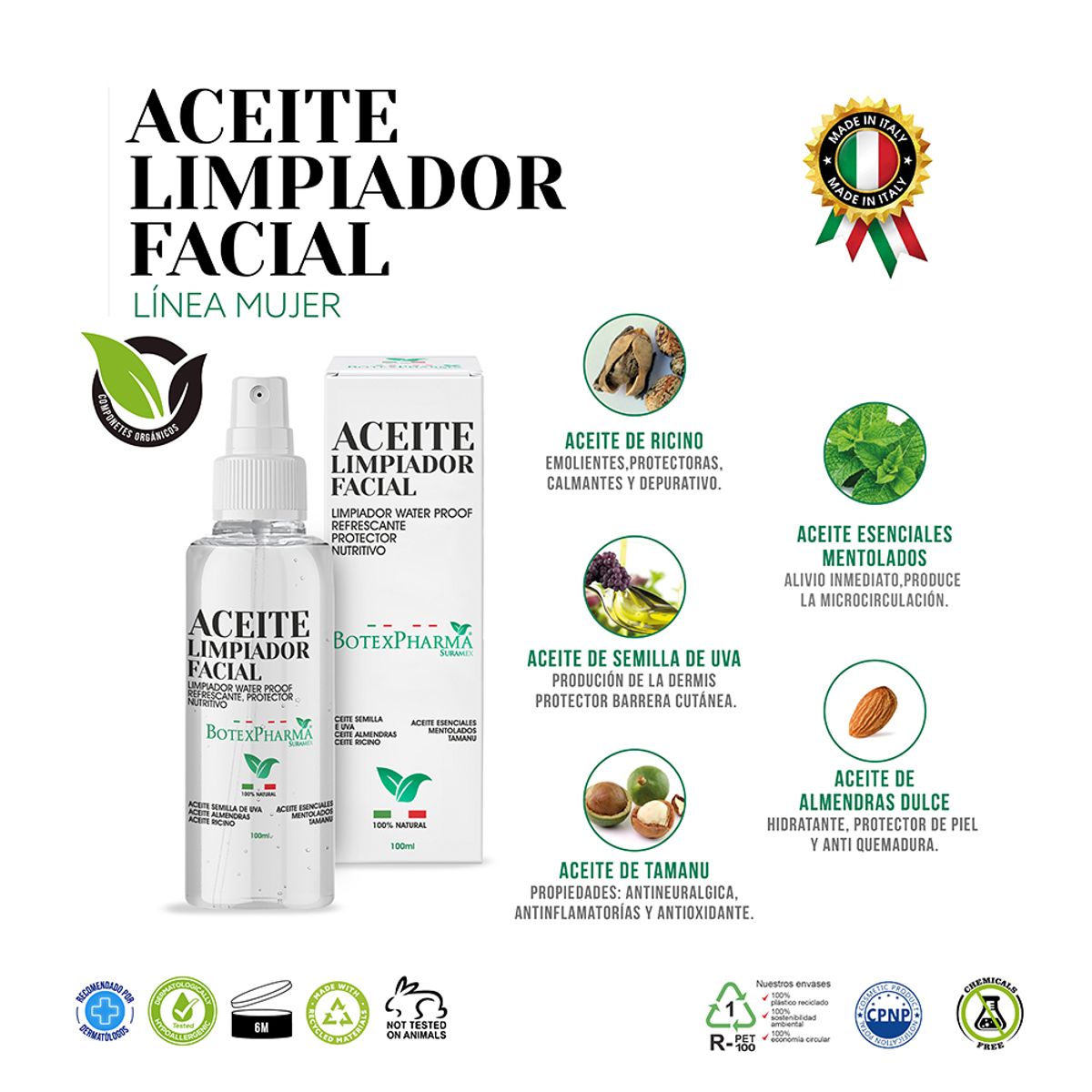 BOTEXPHARMA - Limpiador Tonico Protector Facial (Triple Accion)  ITALIA_123