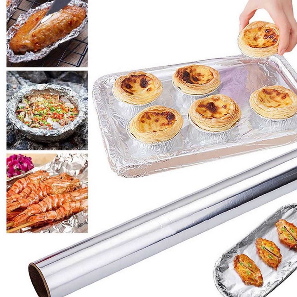 GENERICO - Papel Aluminio de Cocina de 20 Metros Multiuso