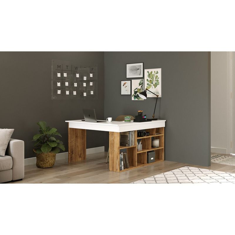 AMUEBLE - Escritorio de melamine Paracas   caramelo Tiendas Amueble