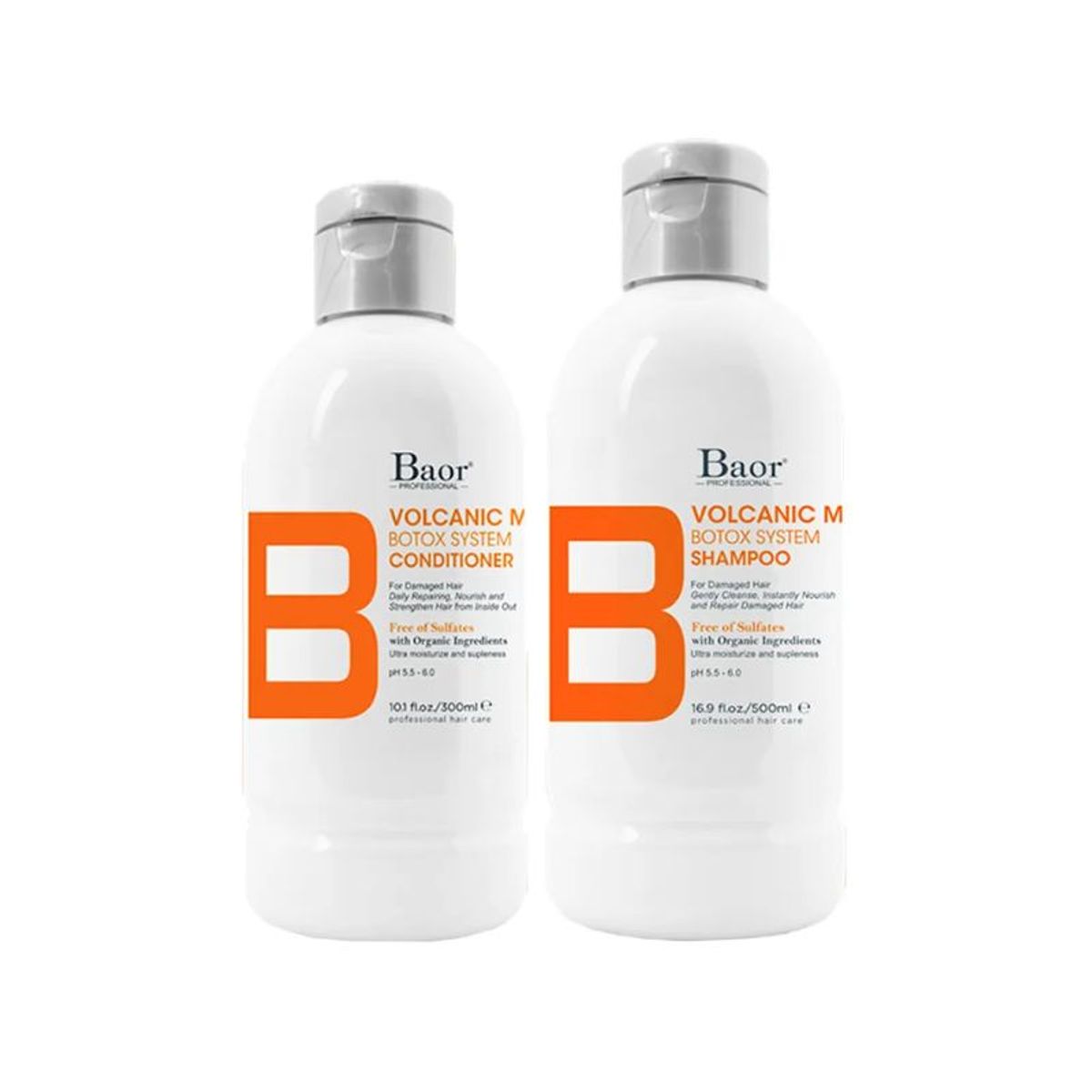 BAOR PROFESSIONAL - BAOR B - Dúo Volcanic Mud Shampoo 500ml  Acondicionador 300ml