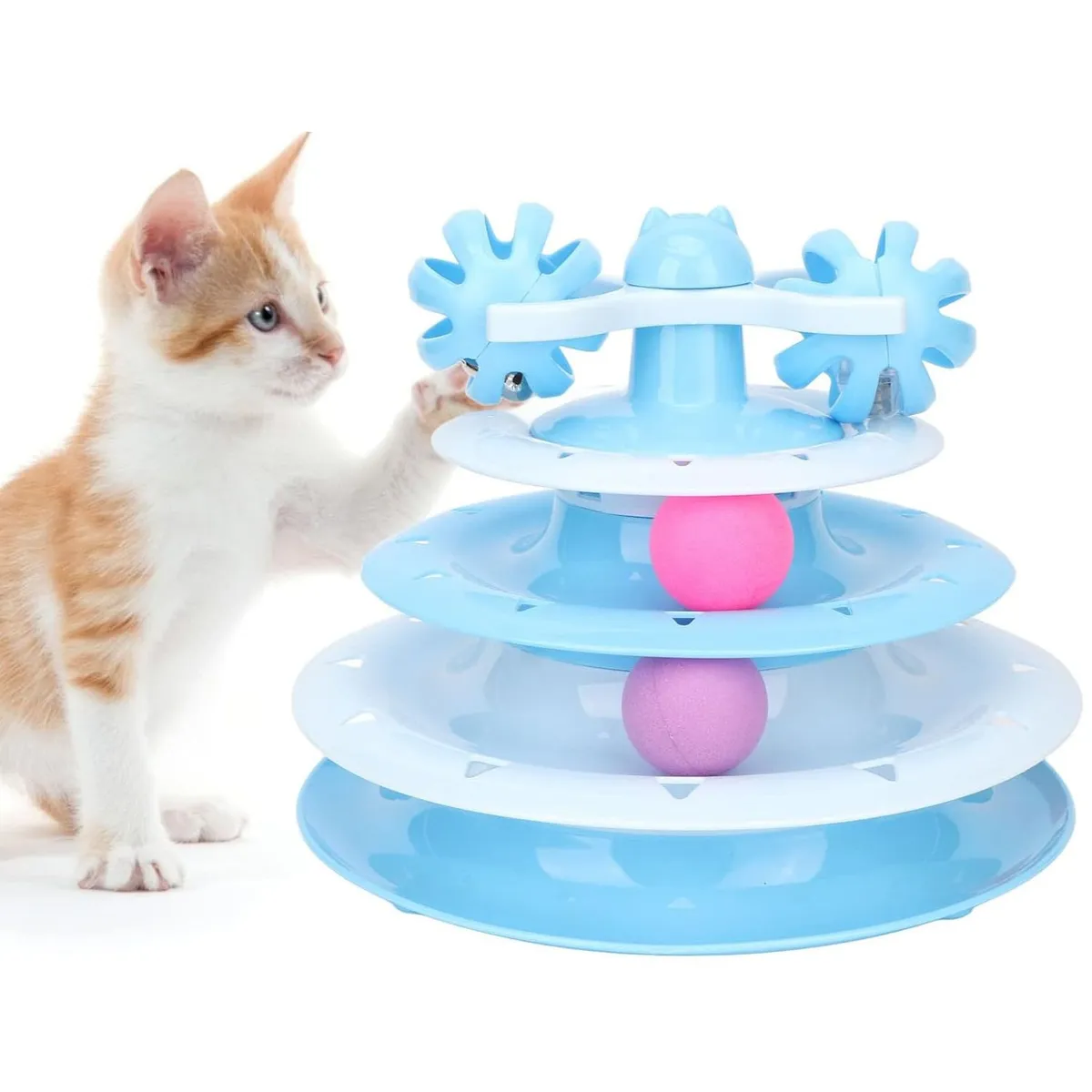 GENERICO - Juguete interactivo Gatos 4 Niveles Bolas