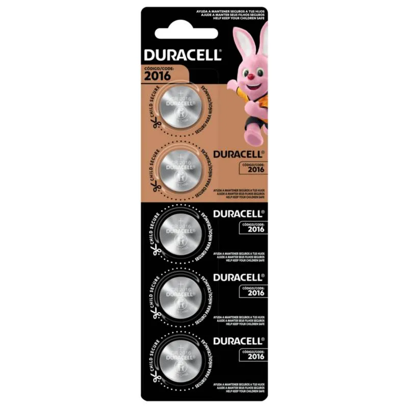 DURACELL - PILAS CR2016 3V DURACELL X 5 UNIDADES