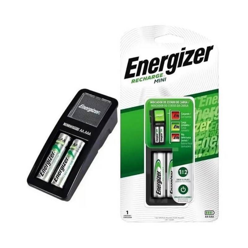 ENERGIZER - Cargador de pilas Energizer AA/AAA + 2 pilas AA recargables