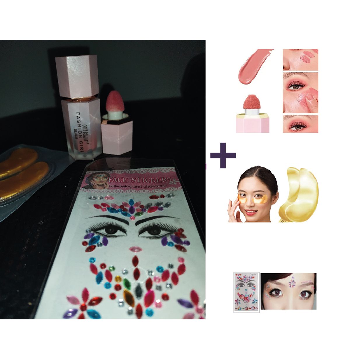 GENERICO - rubor liquido con aplicador mascarilla ojos más regalo