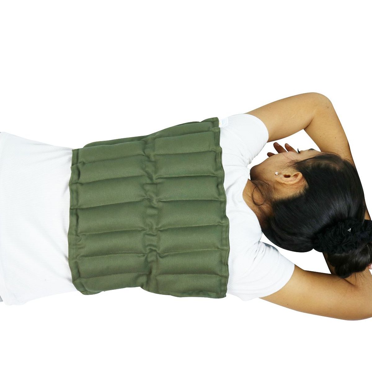 GENERICO - Compresas de Semillas - Lumbar Verde Militar