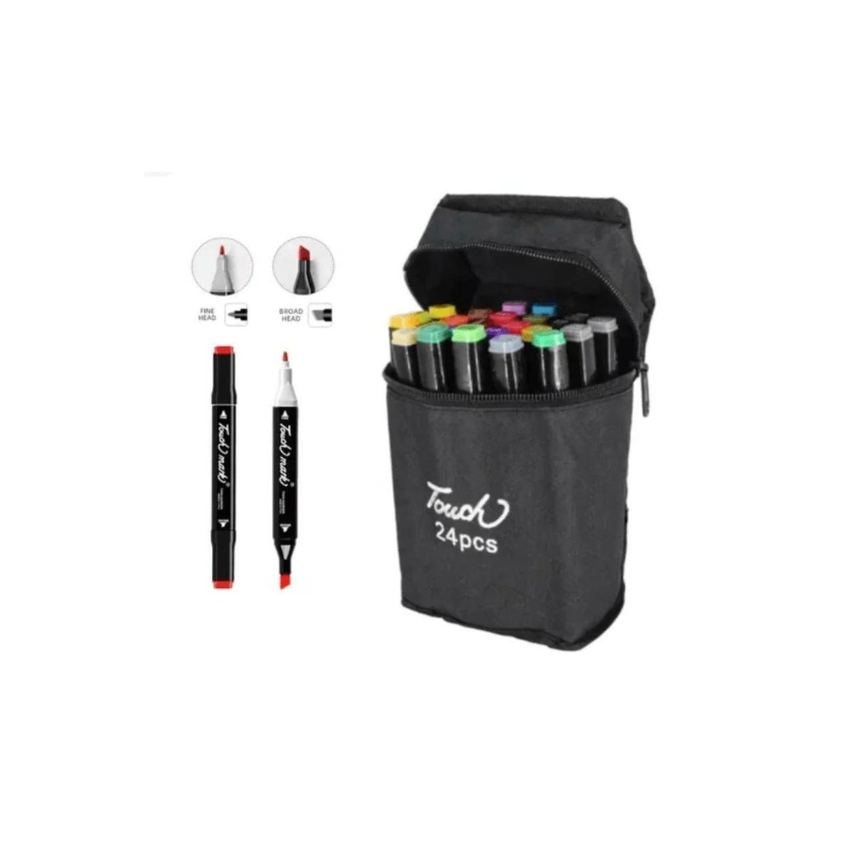 INSPIRA MARKET - Plumones Touch de 24 colores marcadores doble punta