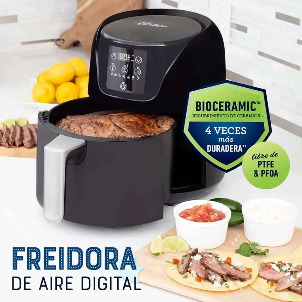 OSTER - Freidora de aire Digital Oster CKSTAF40D-053 4 Litros - Negro