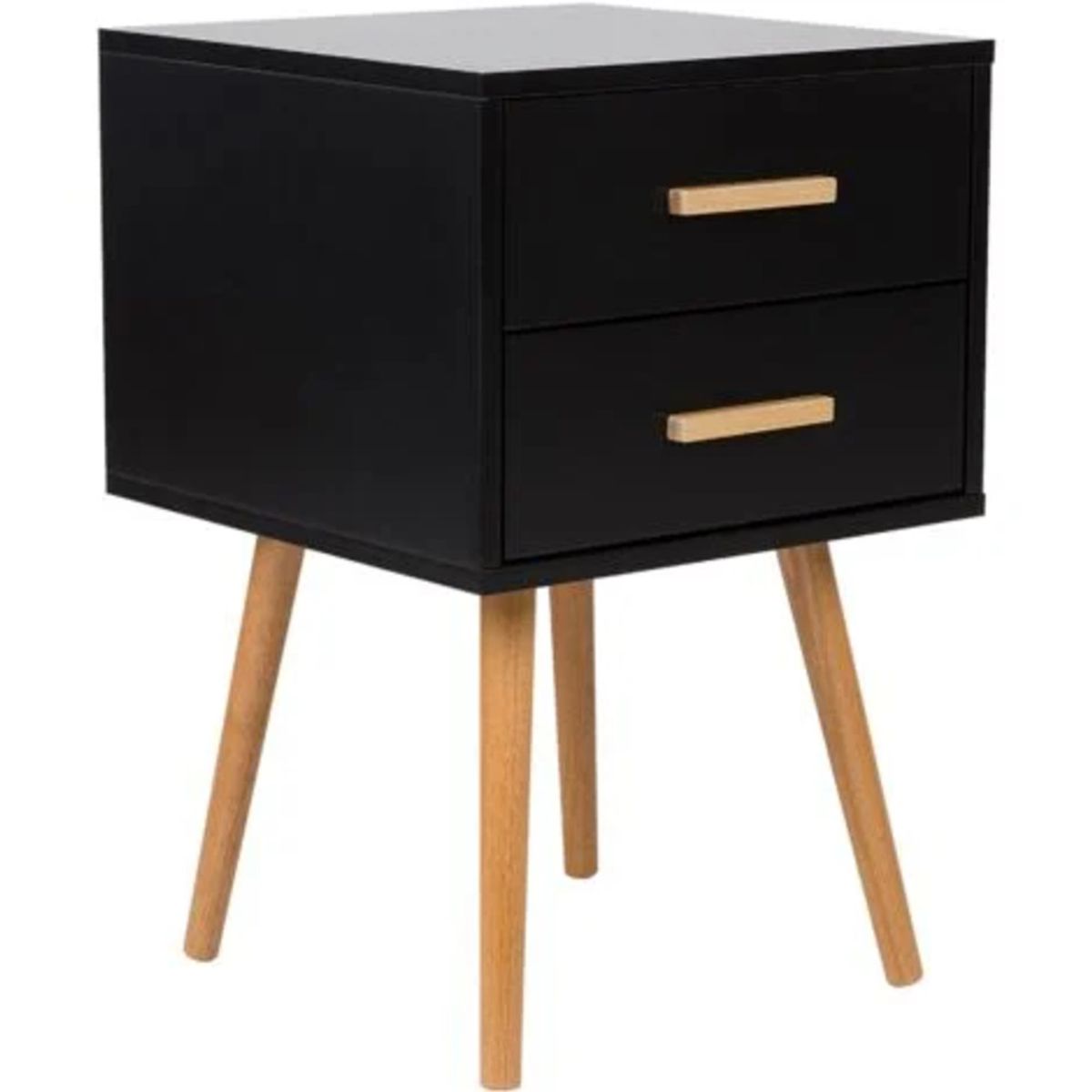 TU MESITA - Velador Contemporáneo Negro Tuché 54cm TU MESITA